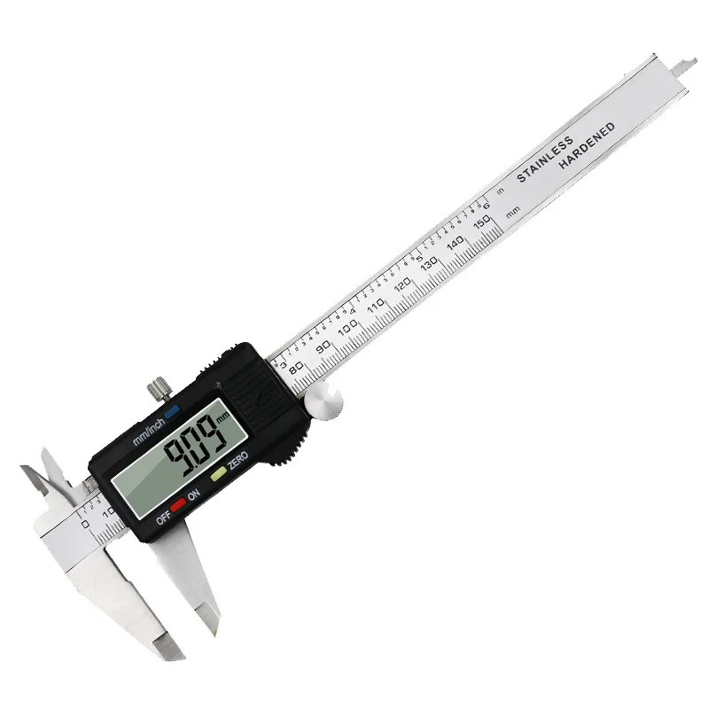 Electronic Digital Vernier Caliper 150mm Stainless Steel Rule Gauge Micrometer 6 Inch LCD Measuring Ruler Tool With Plastic Box