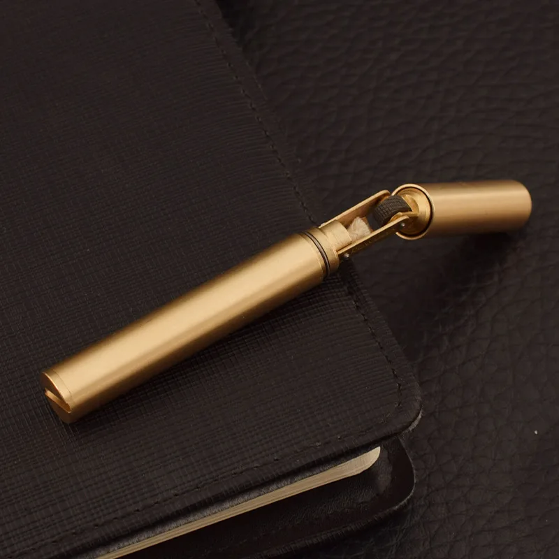 Vintage kerosene lighter Old pure copper creative fine pan Dragon stick Nunchucks Mini pocket lighter for men Caka lighter