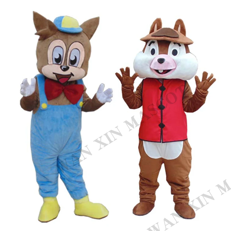 Alvin and Chipmunk Squirrel mascots adult costumes costume mascot plush mascot costume