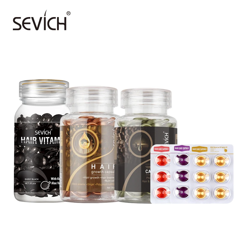 Private Label  Repair Hair Loss Serum Growth Hair Growth Vitamin Hair Capsule Oil For Salon