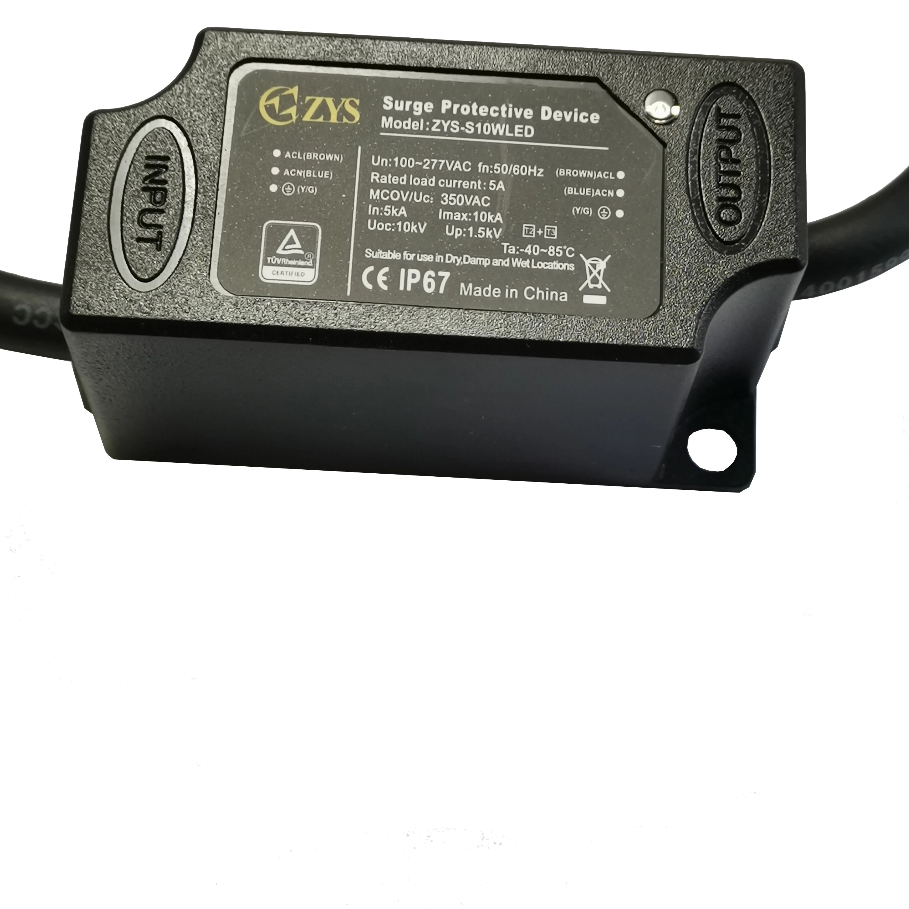 High Quality 5 Years Warranty 10kV 10kA Series Connection LED Lights Street Light SPD IP67 Uc 277V