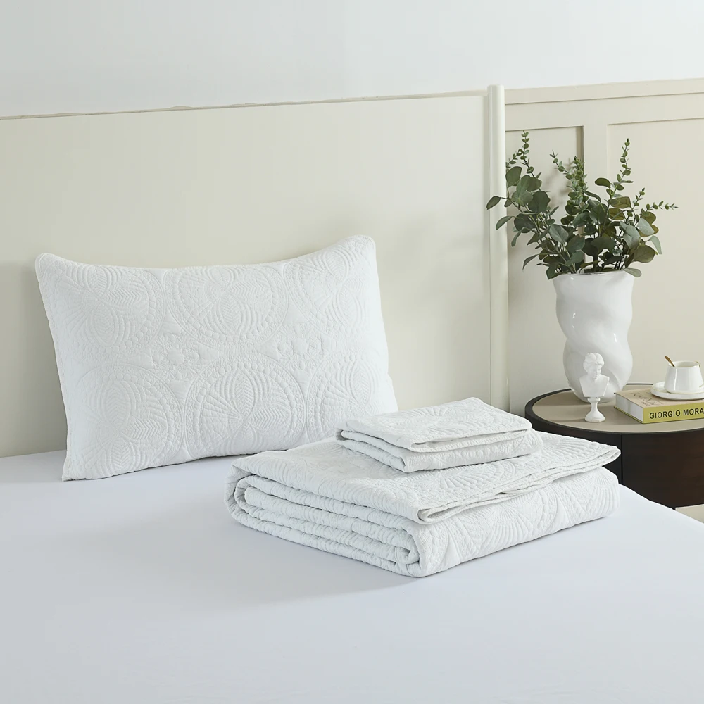 Cotton Quilts Bedspread Set Bedding Made In China Coverlet for Bedroom Wholesale Quilt Set Lightweight