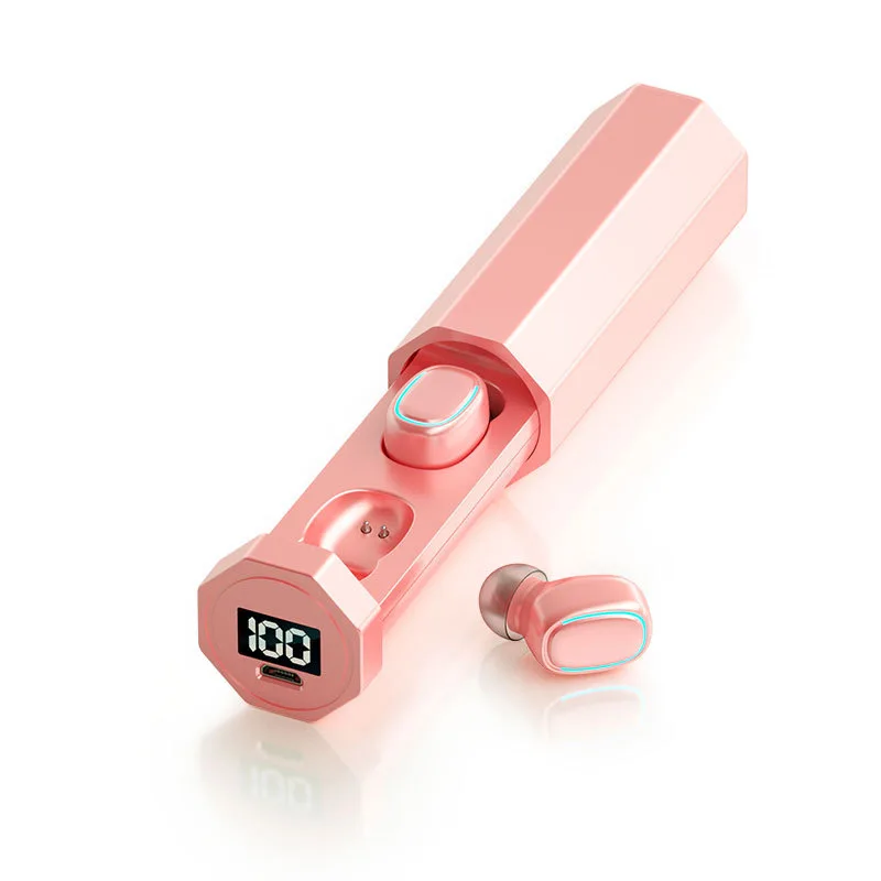 New wireless Bluetooth headset LED digital display in ear stereo Fingerprint touch light headset