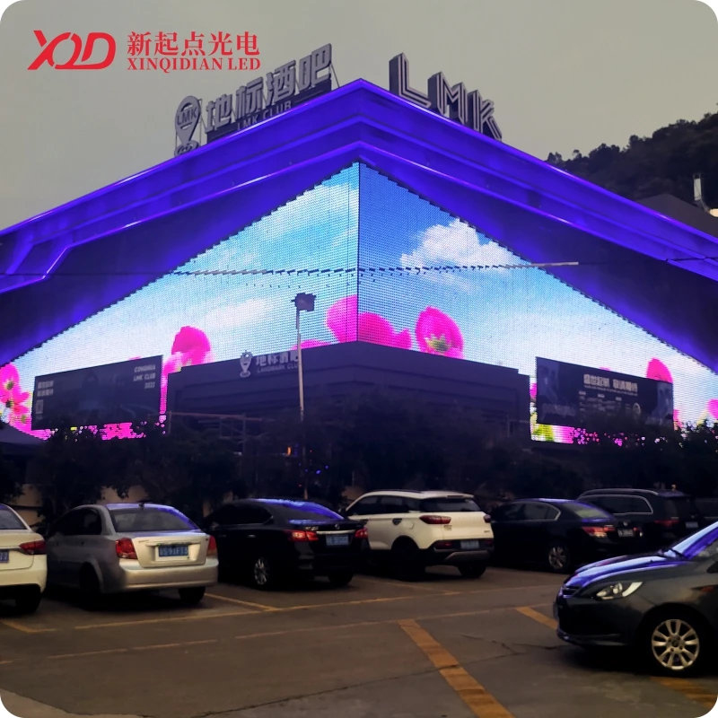 XQD P50 Outdoor Waterproof RGB Pixel LED Mesh Screen - Flexible Transparent Grid for Large & Custom - Sized Display