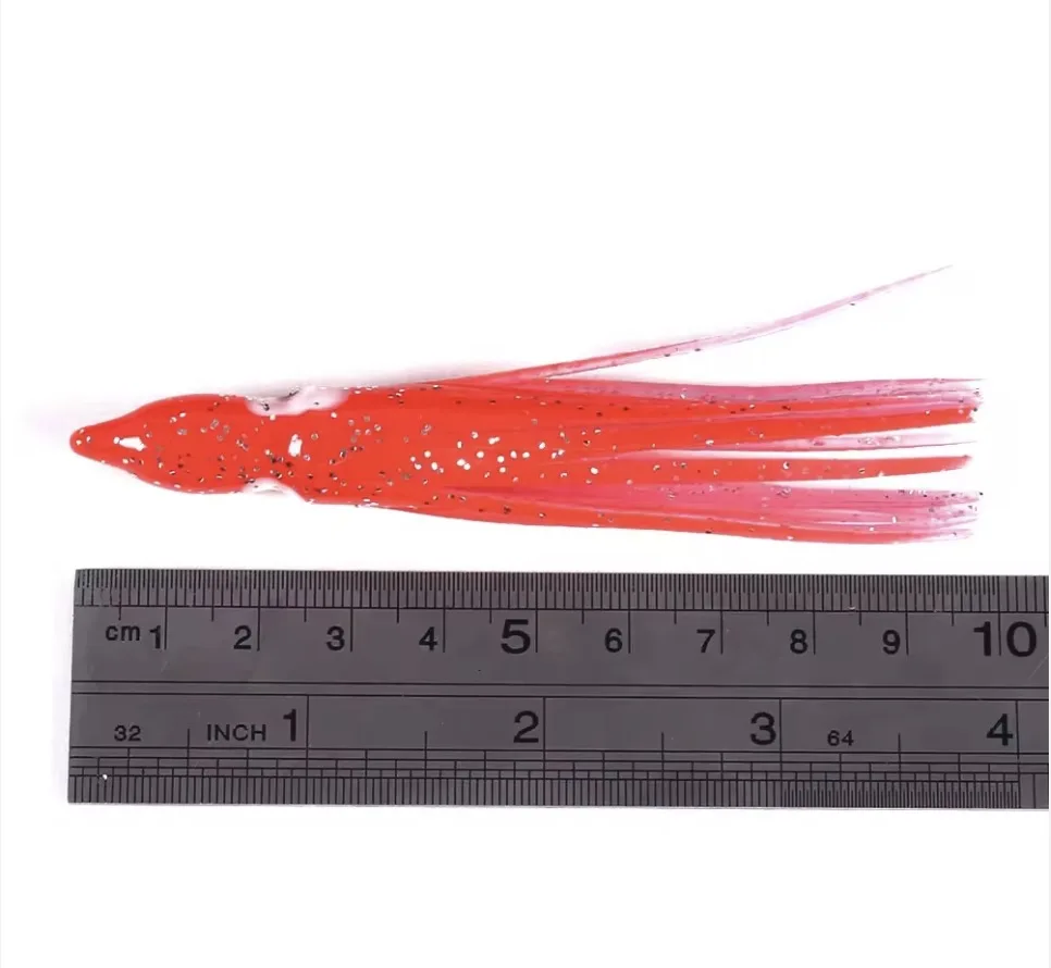 4 Inches Octopus Squid Skirt Lures Bait Saltwater Soft Fishing Lures
