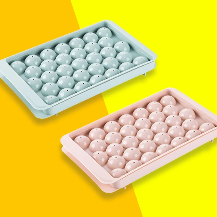 Wholesale  Hot Sale Reusable Non-Stick Round Ice Cube Trays Sphere Silicone Ice Ball Mold