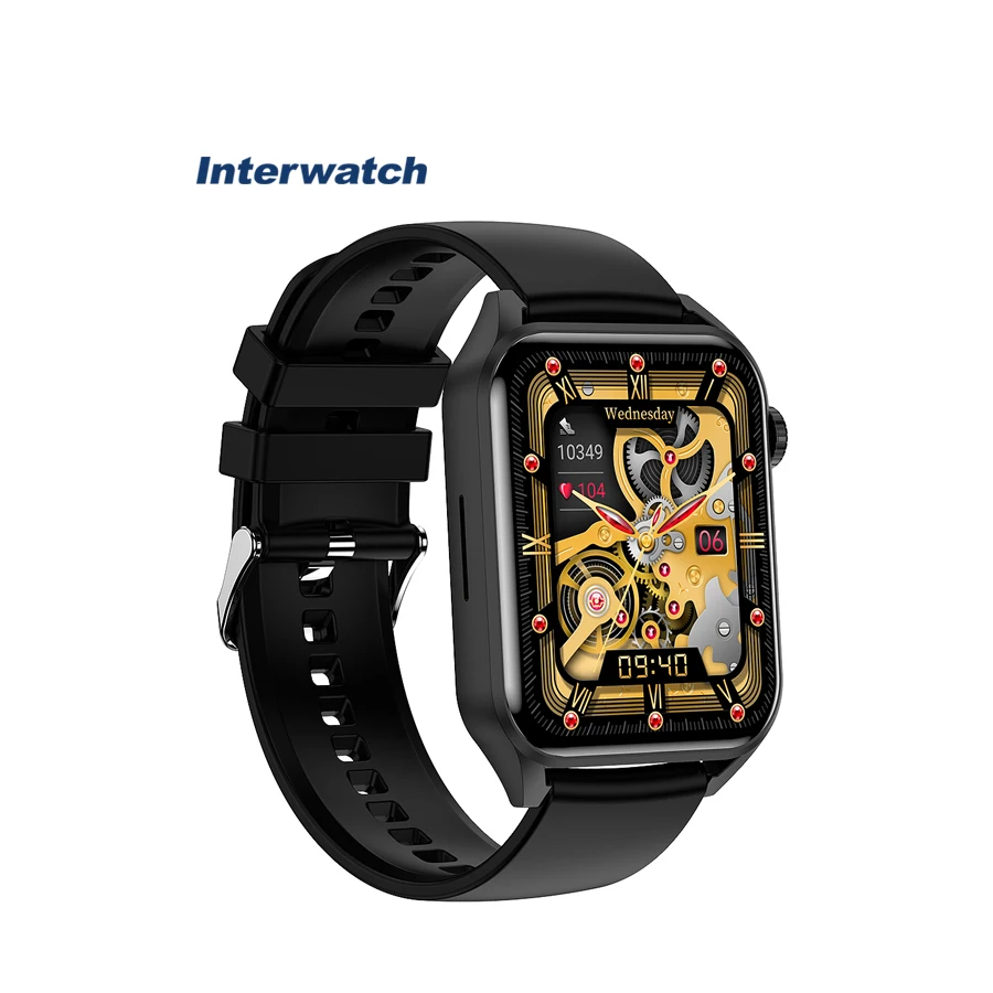 Interwatch W2 smart watch Android IOS OS 1.78 inch screen BT5.0 IP68 heart rate ip68 fitness smart watch for health care