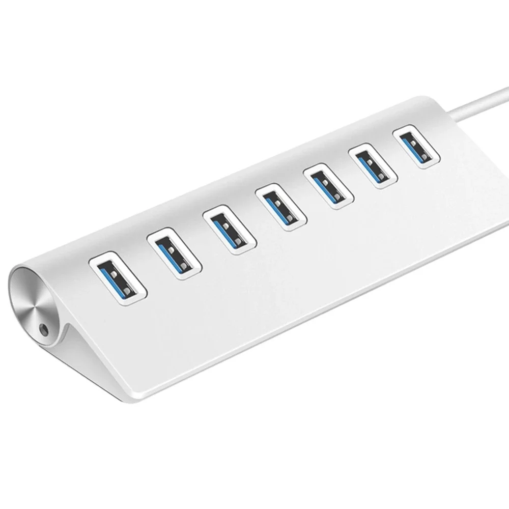  Алюминиевый Высокоскоростной USB-концентратор 3 0 на 5 Гбит/с 7 портами питания адаптер для Macbook