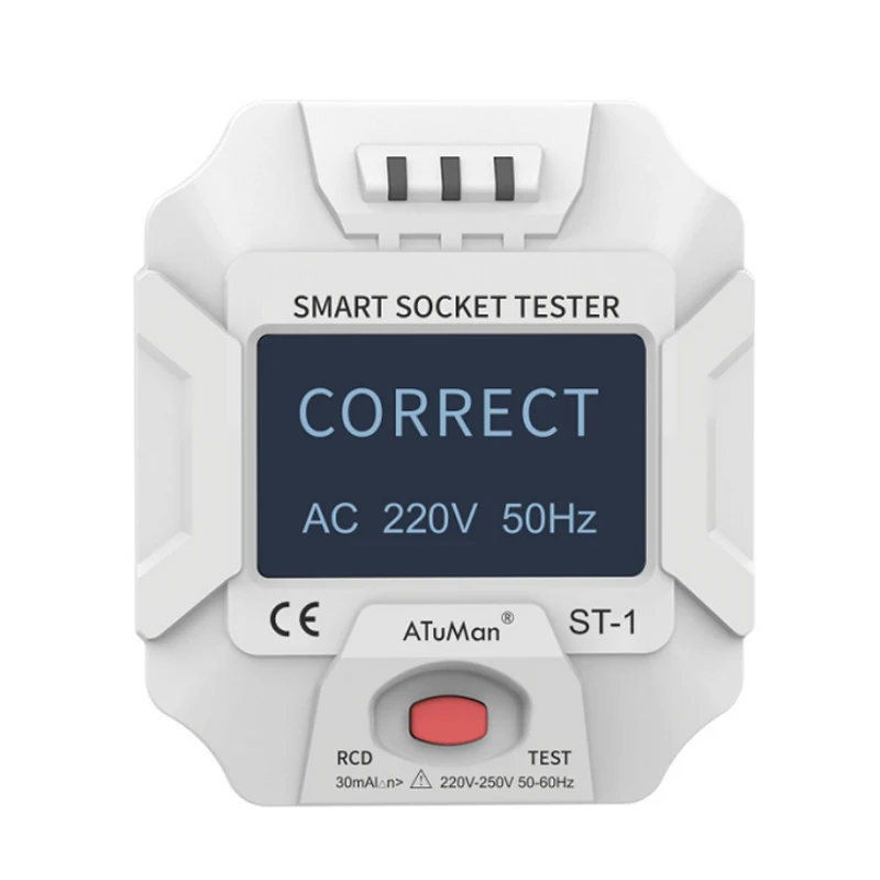 Xiaomi DUKA/ATuMan Smart Socket Tester 90-250V Outlet Tester Automatic Electric Circuit Polarity Voltage Detector Breaker Finder