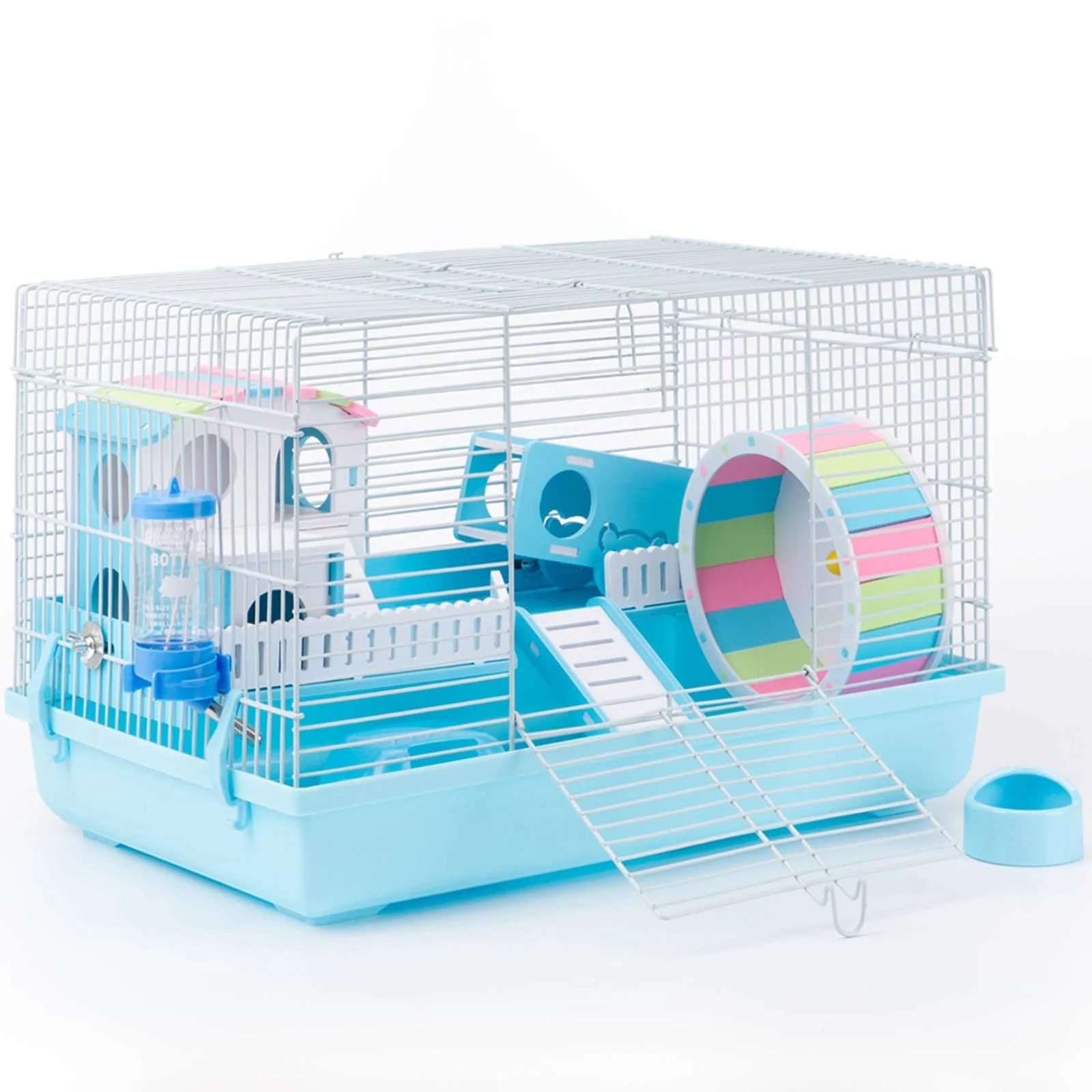 Private Label Large Hamster Cage Gerbil Haven Habitat Small Animal Cage Blue or Pink Color