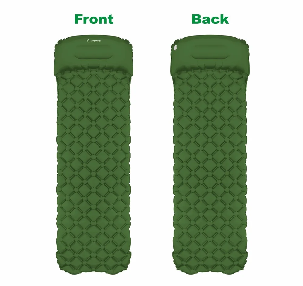 Hithorhike Camping Mat Sleeping Mat Inflatable Mattress Sleeping Pad with attached pillow