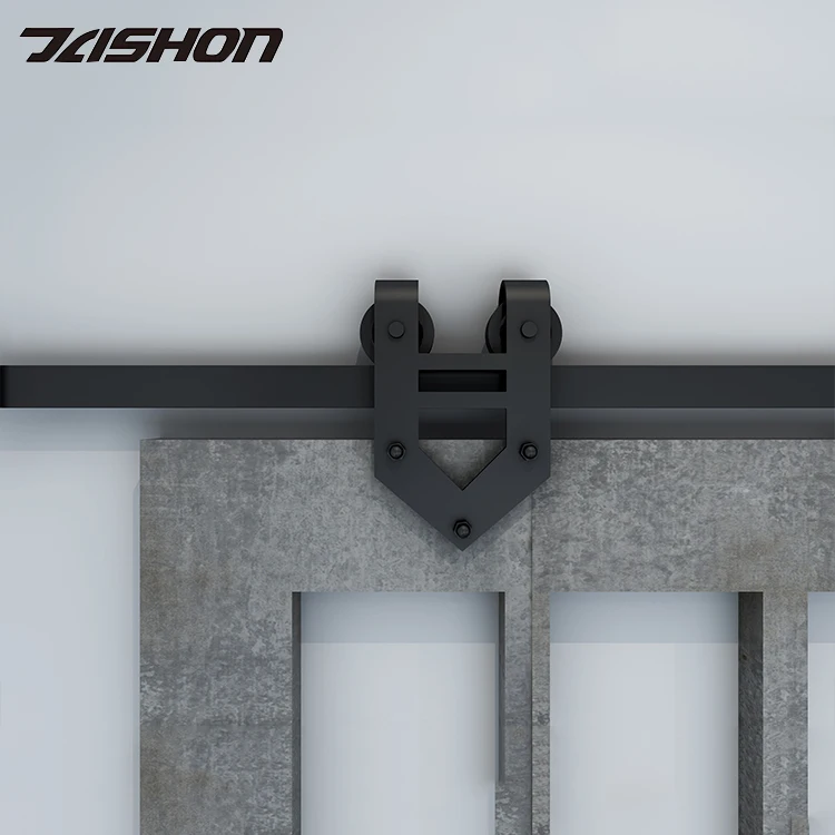 Hotel Home Office Door Wholesale  Grade 6/6.6 FT Long Rail Soft Close Sliding Barn Door Hardware Durable for Garage Use