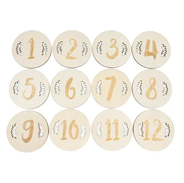 Лидер продаж, деревянные детские карты Milestone, односторонние с 12 шт. ежемесячной картой для детского подарка