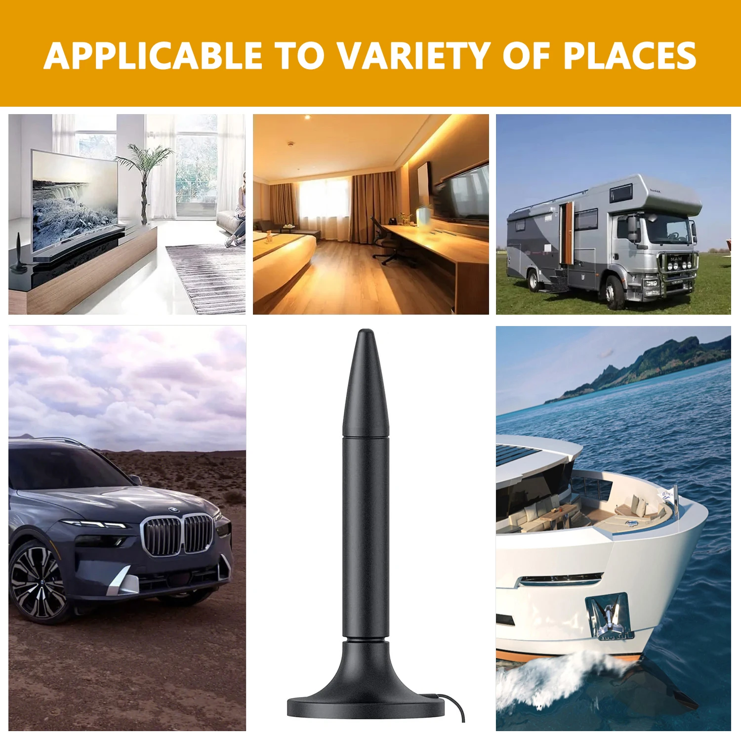 DVB Signal Receiver TV Tuner Television Antenna Free Channel  Indoor TV Antenna HDTV Digital Antennas Usb Powered with Magnet