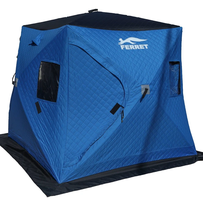 Camping pop up waterproof outerdoors sturdy durable cube ice fishing tent winter insulated