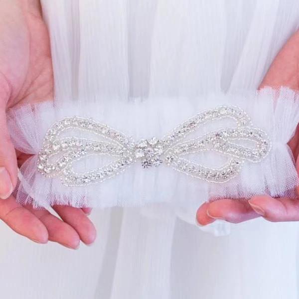 Lace Crystal Thigh Leg Garter Ring for bride wedding