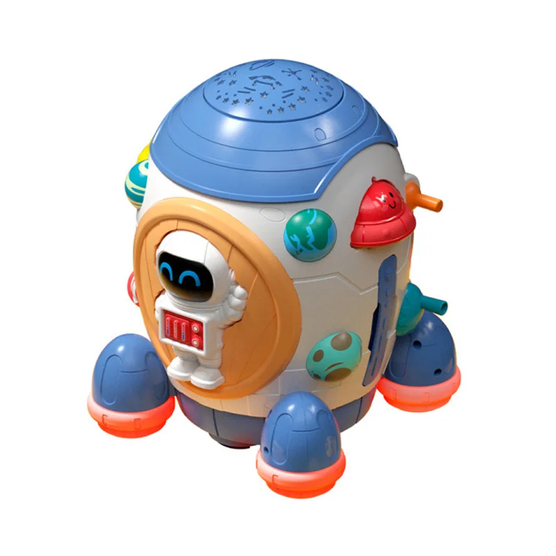 New arrivals 2023 baby projection piano light music electric space rocket fun enlightenment toys learning story toy for kids