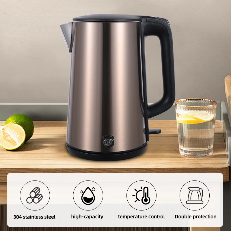 Professional manufacture  18l thermostatic electric double wall cool touch plastic kettle
