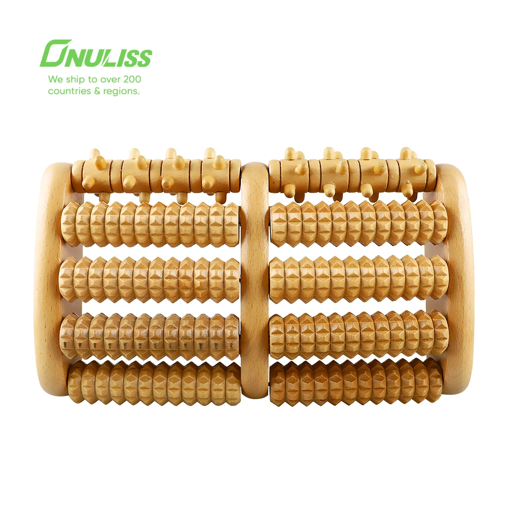 All Natural Wood Massage Roller Wooden Foot Massager for Relax and Relieve Plantar Fasciitis