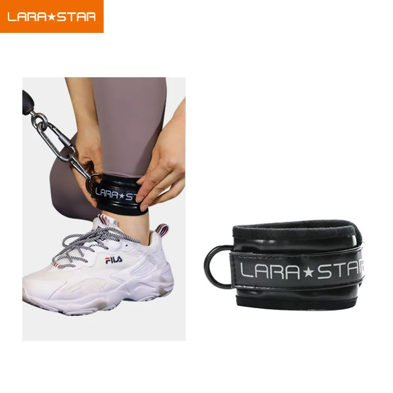 Высококачественное оборудование для тренажерного зала из искусственной кожи для тяжелой атлетики, фитнеса, регулируемые кожаные ремни для щиколотки для кабельных машин
