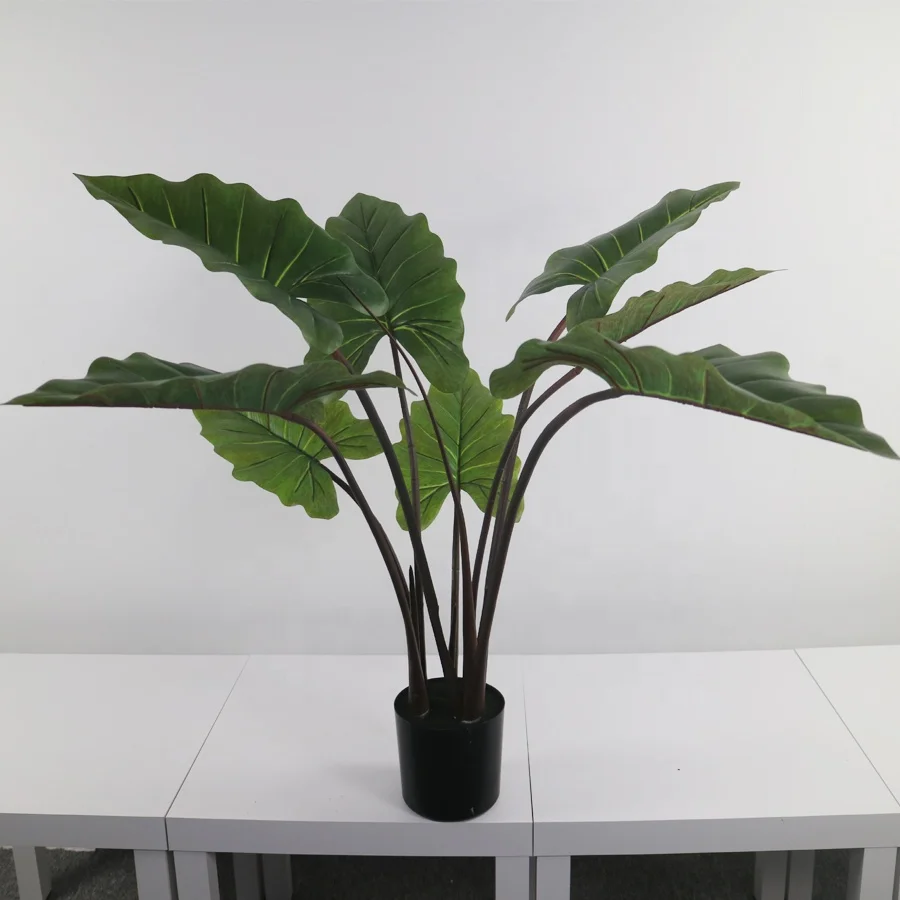 High quality artificial colocasia esculenta plant plastic taro plant