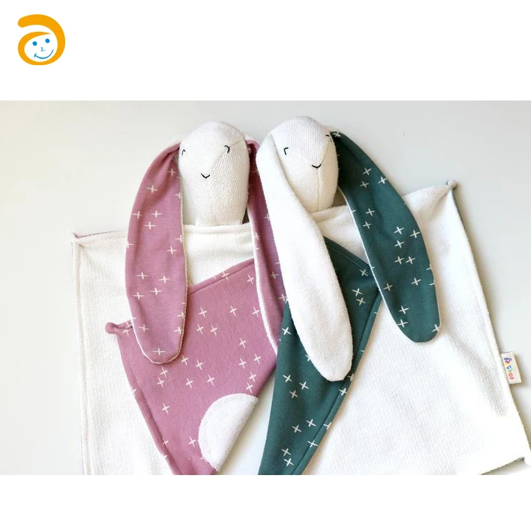 Babies Organic Muslin  Baby Blanket for Newborn Animal Baby Security Blanket