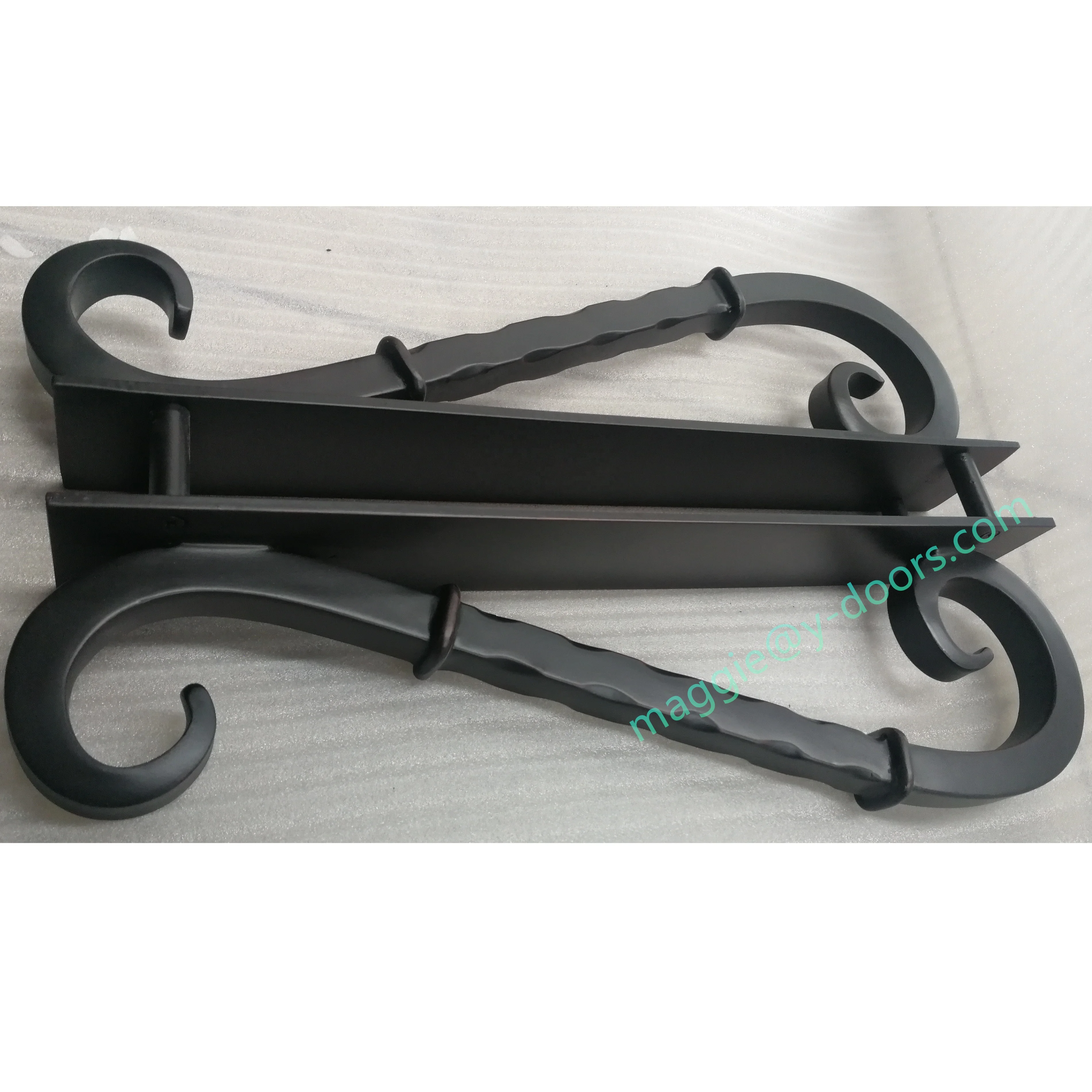 American Customized wrought iron door handle US steel solid handle