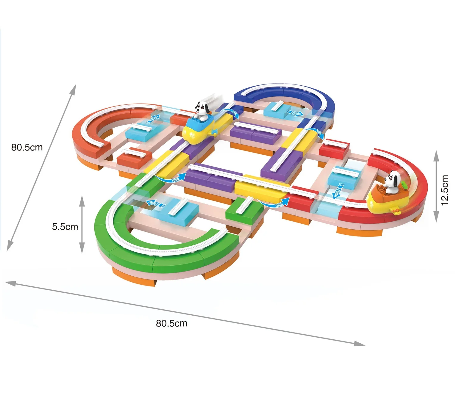 80 см Новый Строительный Блок поезд играть на стене пластиковый мини Электрический поезд