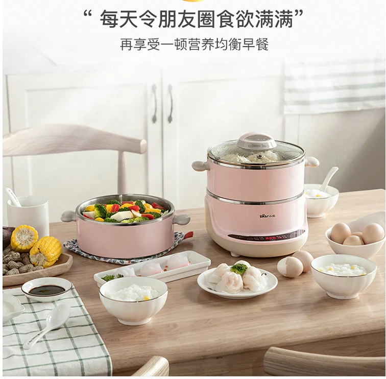 Amazon горячие продажи из нержавеющей стали 3 слоя мини электрический распаровщик еды по назначению мульти-Функциональные электрические пароварки горшок