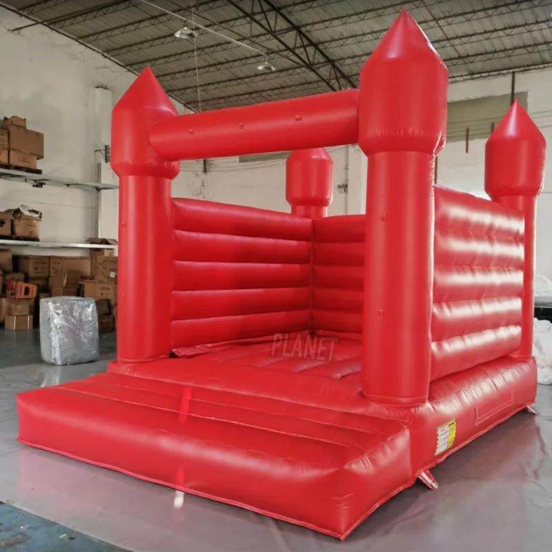 Hot Sale Tiktok Party Rental Business Full PVC White Inflatable Bouncy Castle With Mini Slide