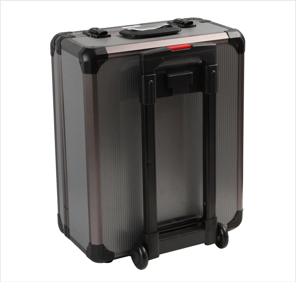 Aluminum Suitcase Customized Tool Fright Box APC012 460 * 377 * 202 mm Aluminum Tool Box With Wheels