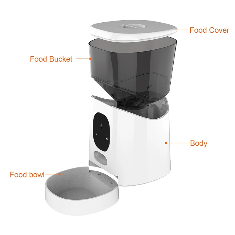 Factory Outlet 5L Smart Graffiti Pet Feeder Smart Distribution Feeder with Camera