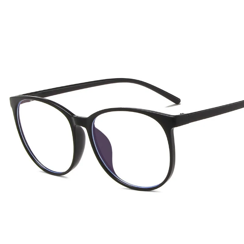 Retro Round Big Frame Glasses Blocking Computer Blocking Anti Blue Light Glasses Transparent Optical Eyeglasses