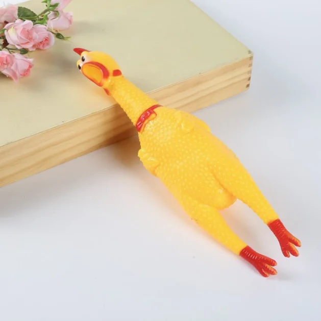 Funny Squeeze Soft Pvc Screaming Sound Chicken Toy Cooing Cock Animal Bathing Toys