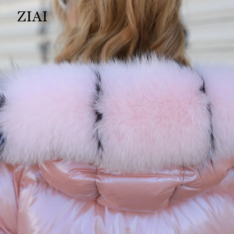 New Style Real Fox Fur Collar Hooded Down Jacket Reversible Down Coat Winter Down Jacket