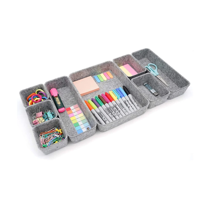 Flexible Endless Functions Office Drawer Organizers Trays Drawers dividers Felt Storage Bins