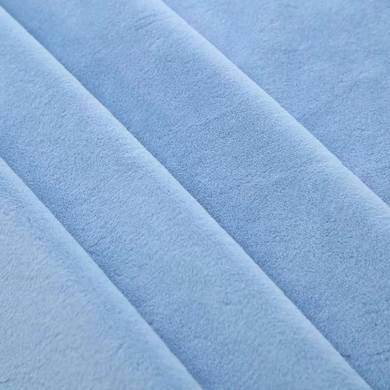 Stock pure color rabbit sable SKS imitation rabbit hair flannelette polyester fabric