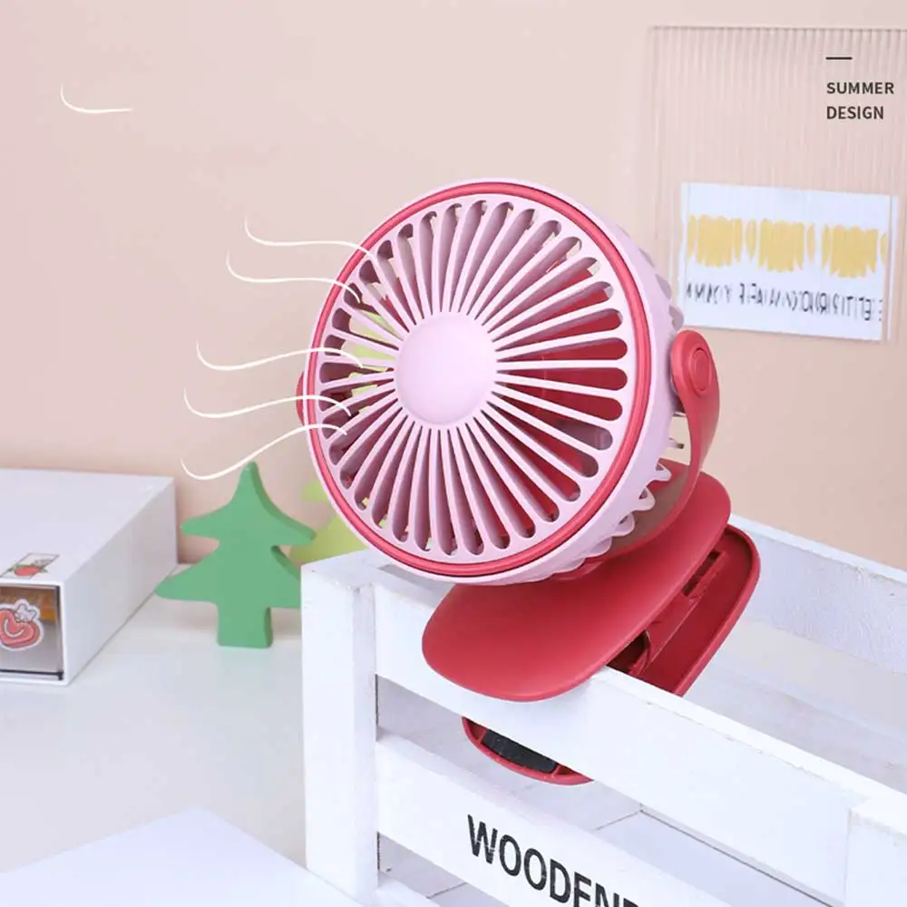 Small Rechargeable Battery Fans 360 Degree Oscillating Electric Fan Usb Charger Portable Clip On Desk Mini Fan