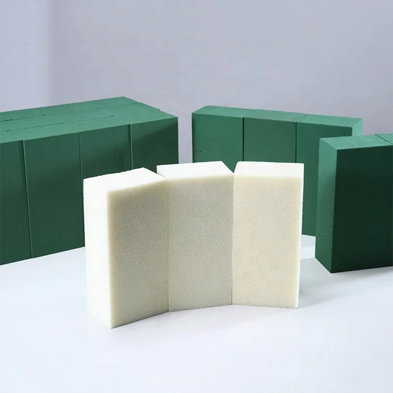 Wet Floral Foam Bricks Green Florist Styrofoam Blocks for Spring Fresh Flower Arrangement and Crafts Supply