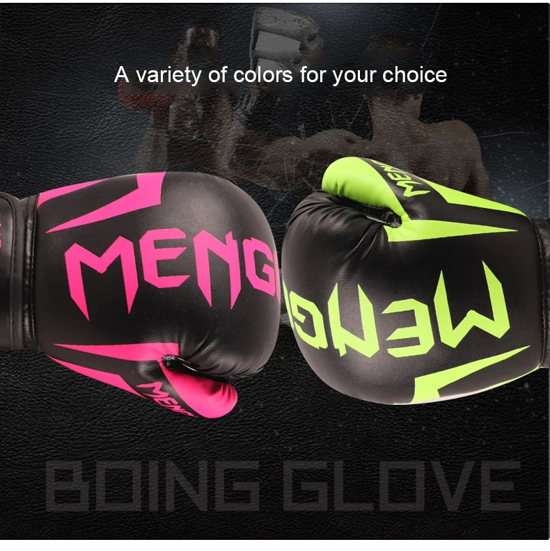 
Hot Sale China Factory Professional Training PU Leather Boxing Gloves Custom Logo 