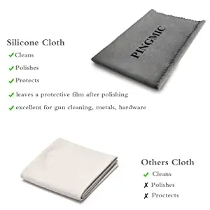 2 Pack Silicone Cleaning Cloth - Silicone Rags Works Great for Cleaning Protection Equipment (Gray)
