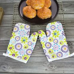 Heat Resistant mitts kitchen oven mitt pot holder set