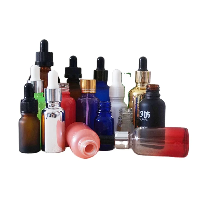 5ml 10ml 15ml 20ml 100ml colors blue green clear amber glass dropper bottle 30ml 50ml