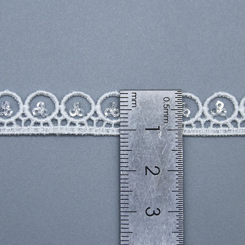 best selling durable dress decoration fashion sequin decorative water soluble lace for wedding dress