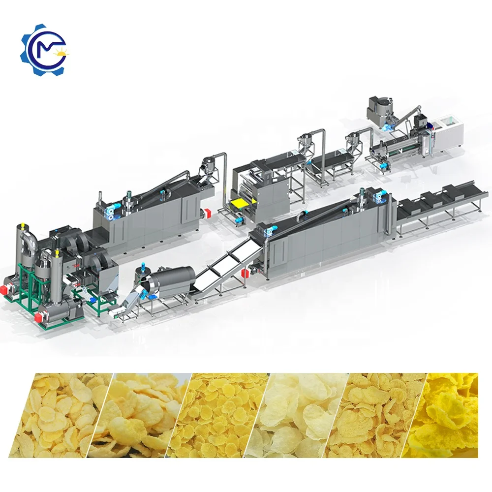 Professional corn flakes machine other snack machines cereals food plant produce in China