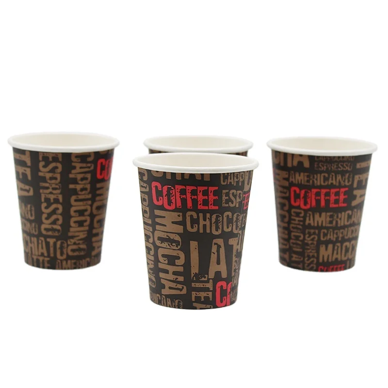 Biodegradable Custom Logo Coffee 8oz Disposable Cup Paper Manufacturers