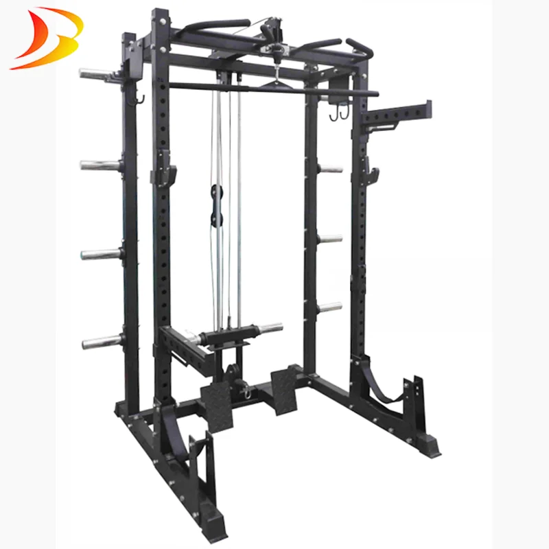 commercial squat power rack with cable crossover machine gym equipment fitness for jungle rack power multifuncional
