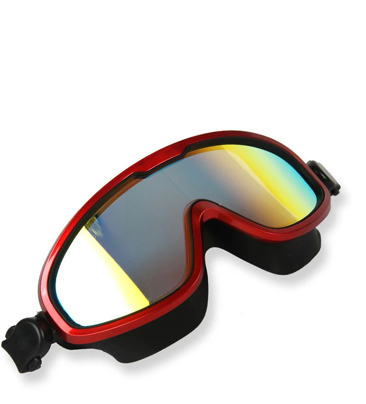 No Leaking UV Protection Waterproof Outdoor Polarized Anti-Fog Comfortable Black Swimming Goggles Case for Adult Men