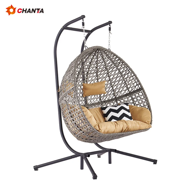 Wholesale Factory Direct Sales Chanta Popular Modern  Chairs Transparent  Egg Chair Swing with Stand Bubble Chair Gold