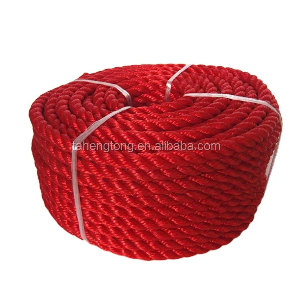 High Quality PP Danline Colorful 3-4 Strands Twisted Monofilament Rope for Marine Transport Fishing Agriculture Hardware